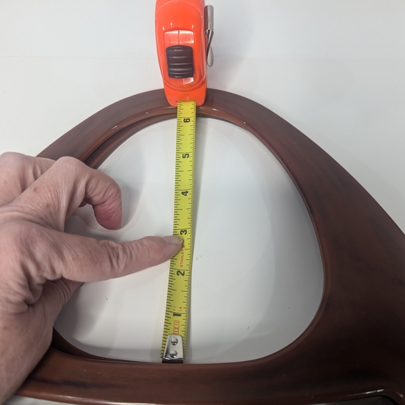 Handcrafted Creme Colored Crochet/ Macrame Bag  with Lucite Handles - Picture 11 of 11